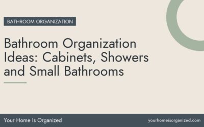 Bathroom Organization Ideas: Cabinets, Showers and Small Bathrooms