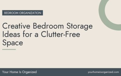 Creative Bedroom Storage Ideas for a Clutter-Free Space