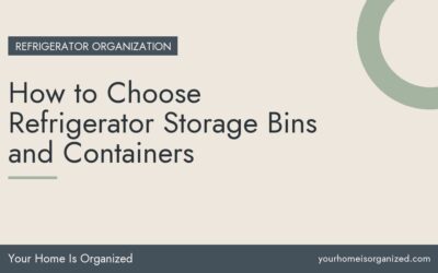 How to Choose Refrigerator Storage Bins and Containers