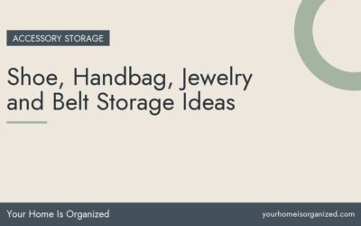 Shoe, Handbag, Jewelry and Belt Storage Ideas