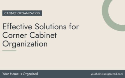 Effective Solutions for Corner Cabinet Organization